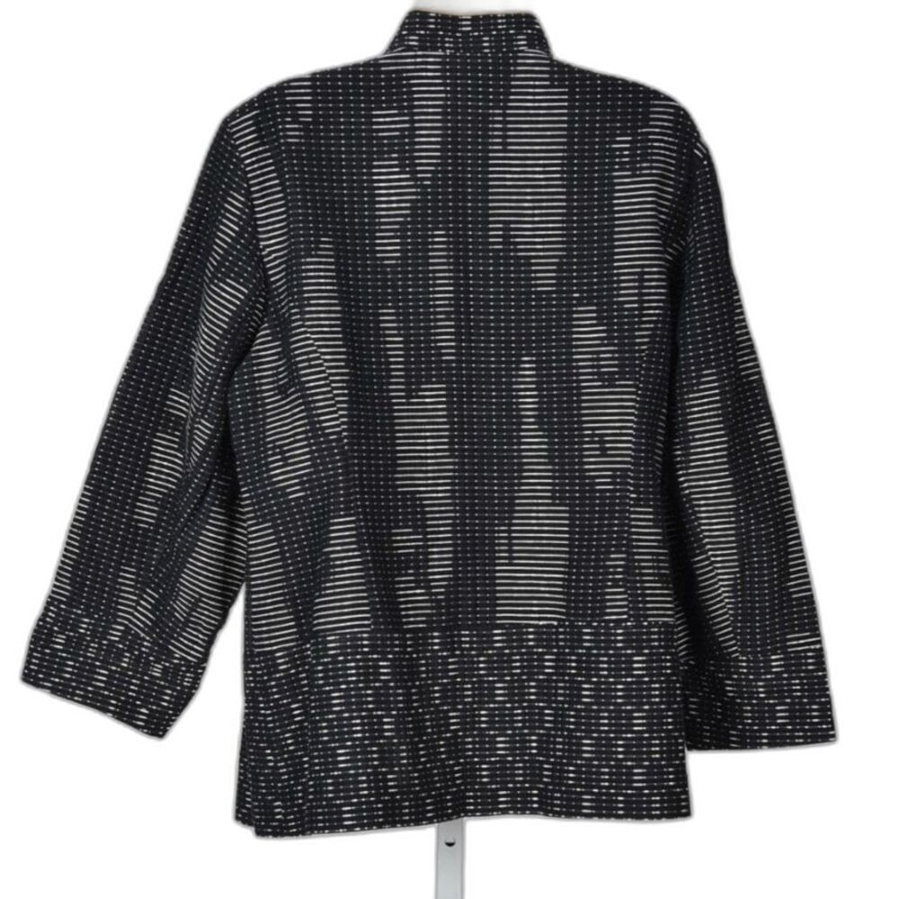 Chicos Womens Sashiko Modern Artsy Open Front Blazer 2 (US-L) - Picture 2 of 3